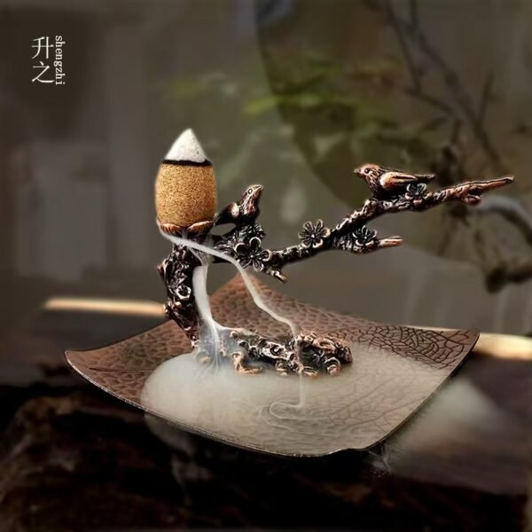 Magpies on the Plum Blossom Tips Agarwood ornaments