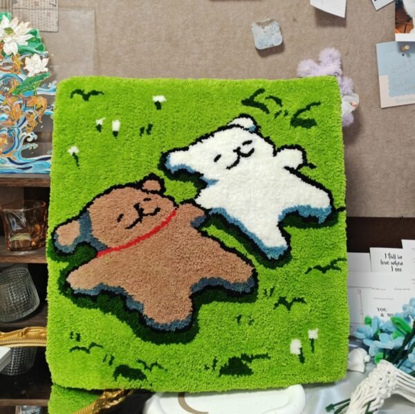 Line puppy rug Tufting